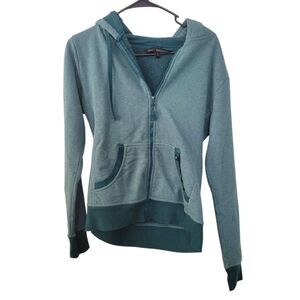 Pact Organic Teal Blue Full Zip Hoodie Size Small Organic Cotton